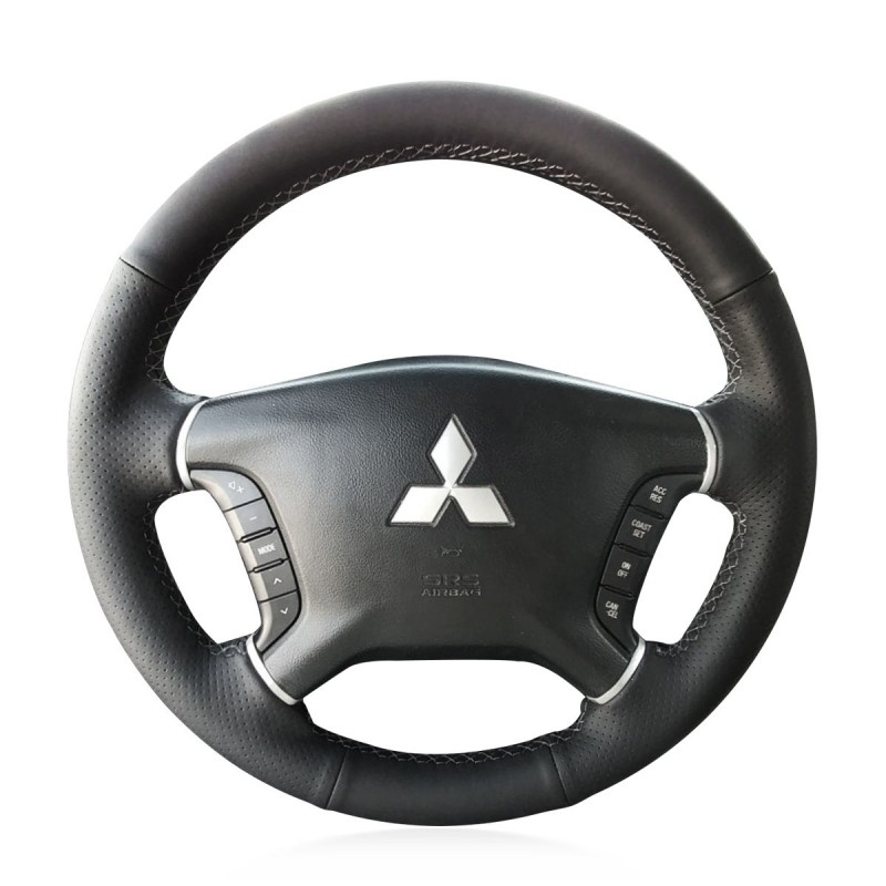 Loncky Auto Custom Fit OEM Black Genuine Leather Car Steering Wheel